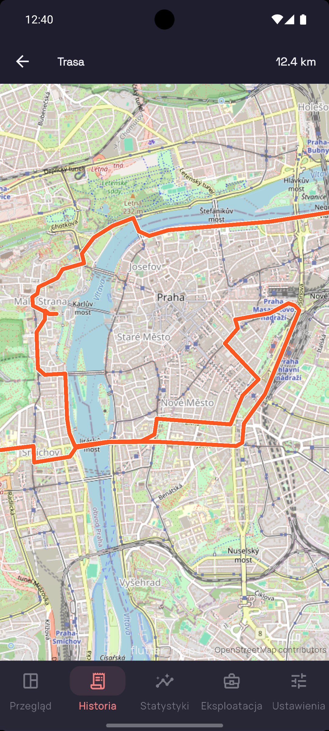 Trackerio GPS mapa trasy kuriera – odtwarzanie przejazdu